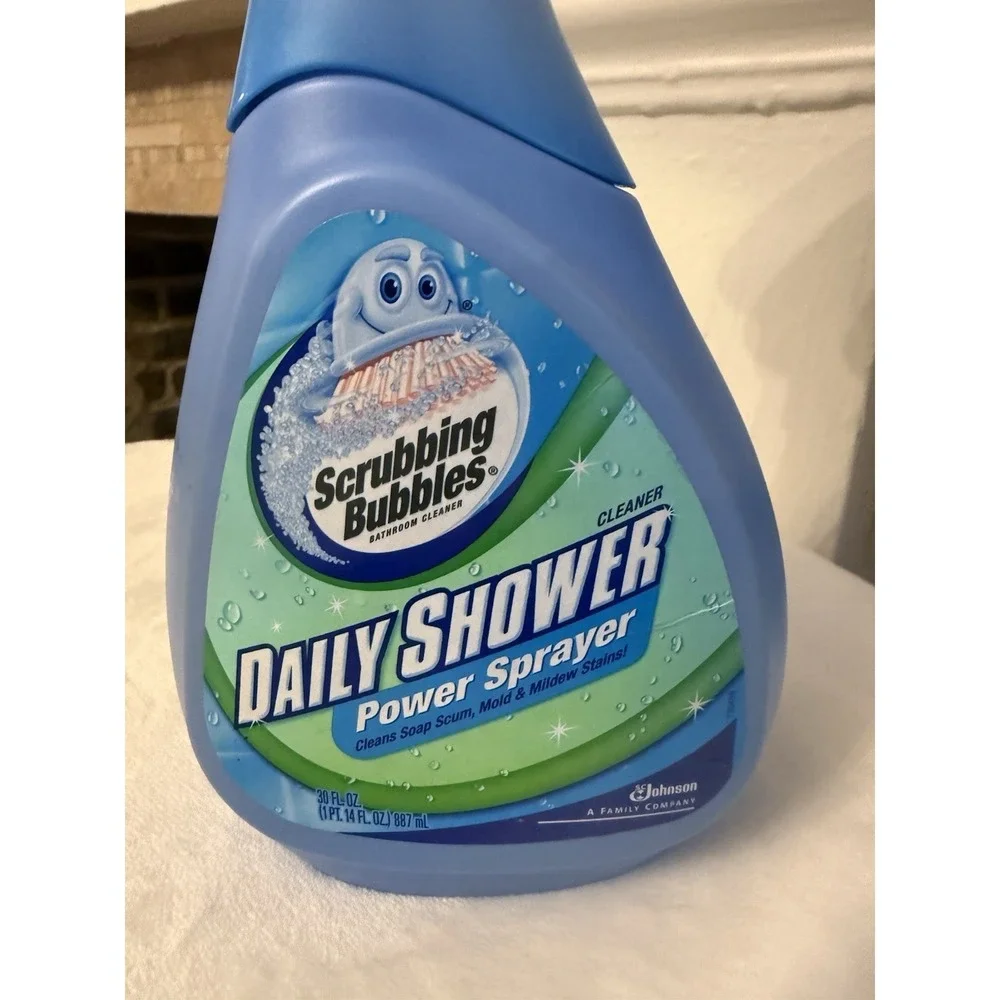 1 Scrubbing Bubbles Daily Shower‎ Power Sprayer Cleaner Discontinued Bath Blue